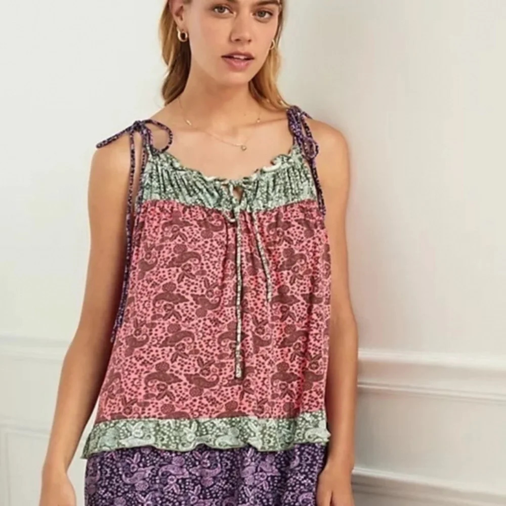 Anthropologie Tiered Mini Dress Small